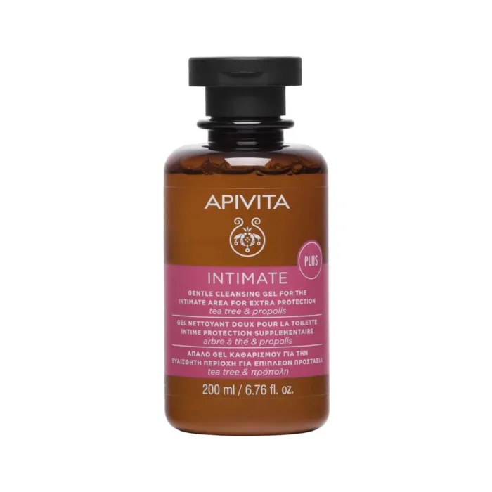 APIVITA INTIMATE PLUS Απαλό Gel Καθαρισμού Ευαίσθητης Περιοχής για Επιπλέον Προστασία με Πρόπολη & Tea tree - 200ml - Image 1