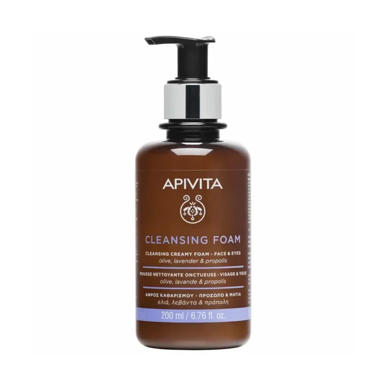 APIVITA Αφρός Καθαρισμού Προσώπου Ματιών με Ελιά & Λεβάντα - 200ml