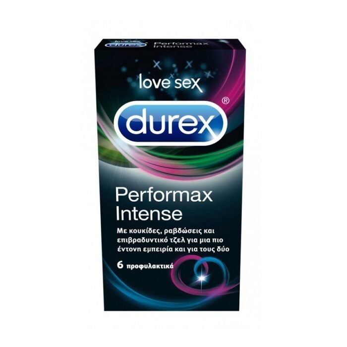 DUREX - Performax Intense Προφυλακτικά με Ραβδώσεις και Κουκίδες - 6 τμχ