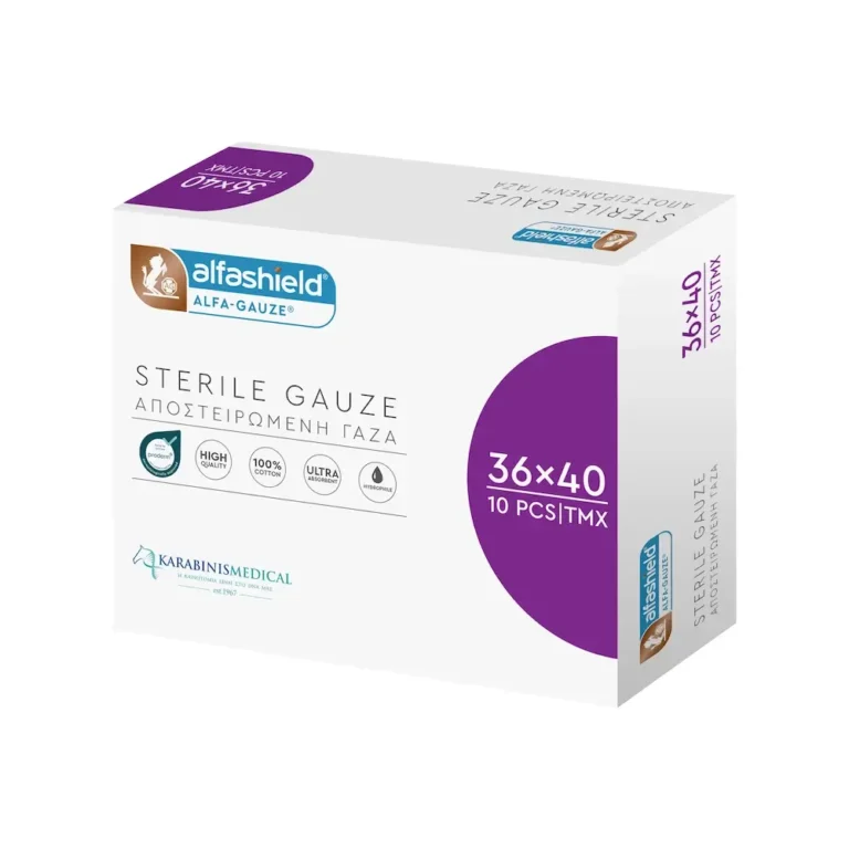 ALFASHIELD Αποστειρωμένες Γάζες 36x40 - 10 τεμάχια