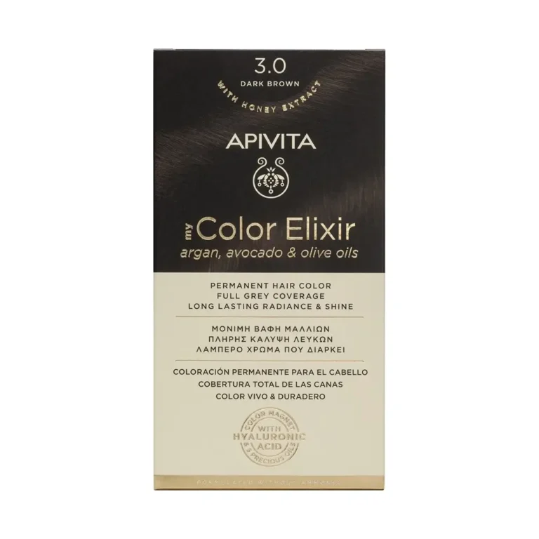 APIVITA Βαφή Μαλλιών My Color Elixir 3.0 ΚΑΣΤΑΝΟ ΣΚΟΥΡΟ (50+75ml)