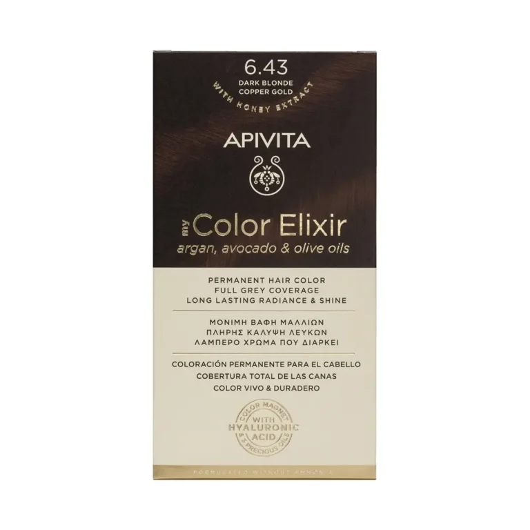 APIVITA MY COLOR ELIXIR Βαφή Μαλλιών 6.43 Ξανθό Σκούρο Χάλκινο Μελί