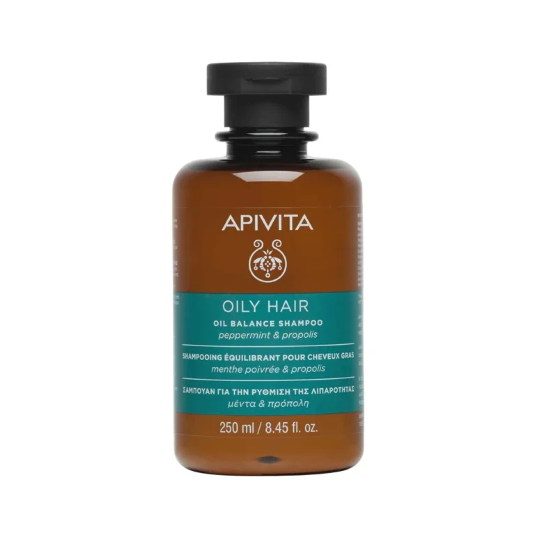 APIVITA - Σαμπουάν για τη ρύθμιση της λιπαρότητας με μέντα & πρόπολη - 250ml
