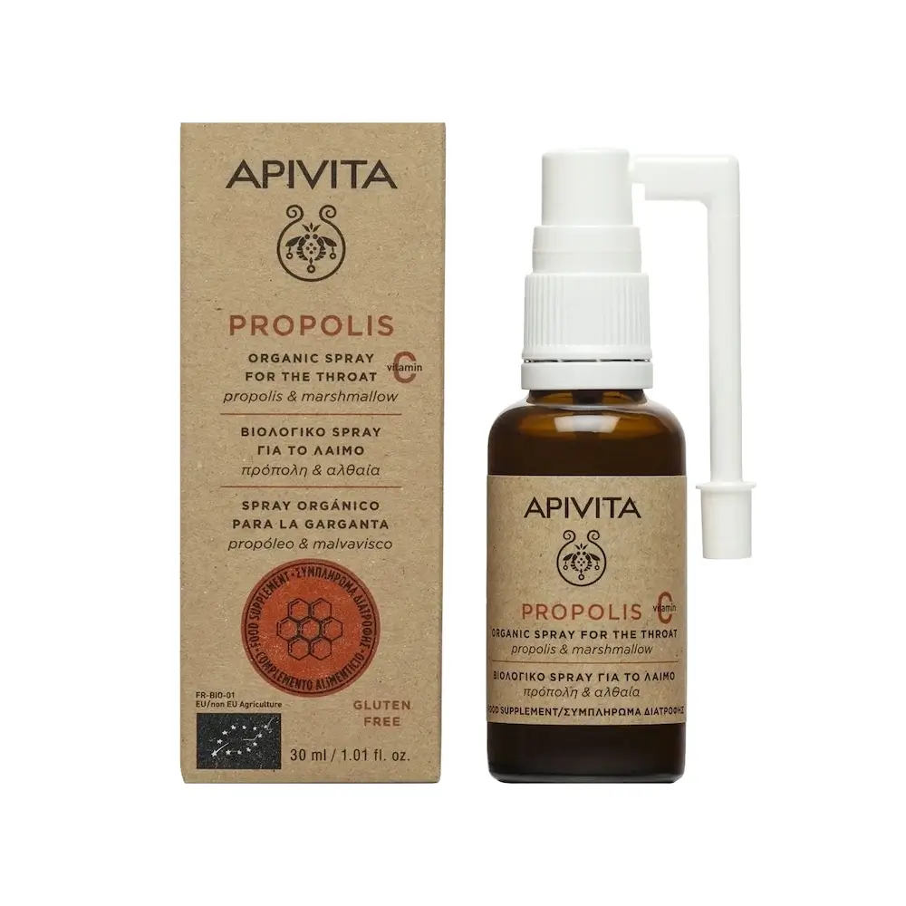 APIVITA-THROAT-SPRAY-PROPOLIS-1 (1) APIVITA Βιολογικό Spray Propolis για το Λαιμό με Πρόπολη & Αλθέα - 30ml