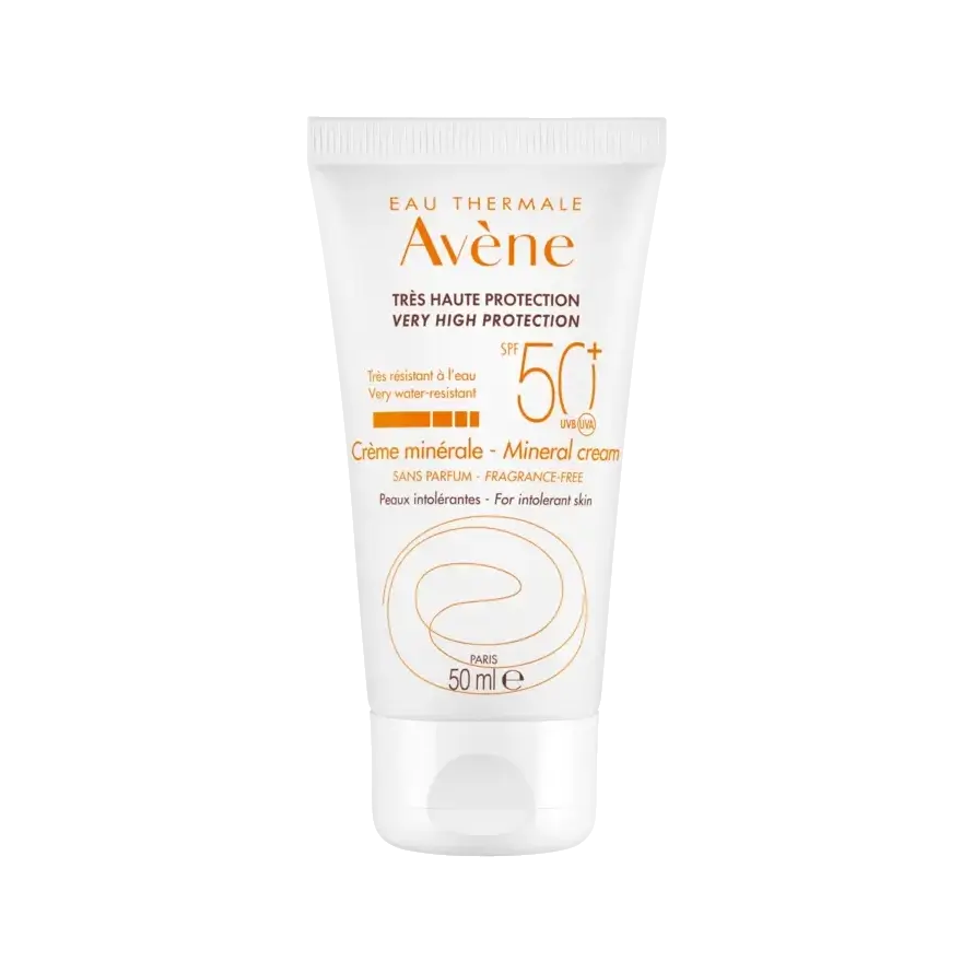 AVENE-SOLAIRE-CREME-MINERAL-SPF50+50ML (1) AVENE Creme Minerale SPF50+ Αντηλιακή Κρέμα Προσώπου - 50ml