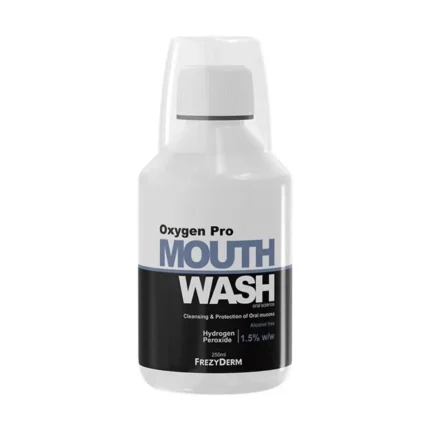 FREZYDERM Oxygen Pro Mouthwash Στοματικό Διάλυμα για Καθαρισμό & Προστασία με Ενεργό Οξυγόνο - 250ml