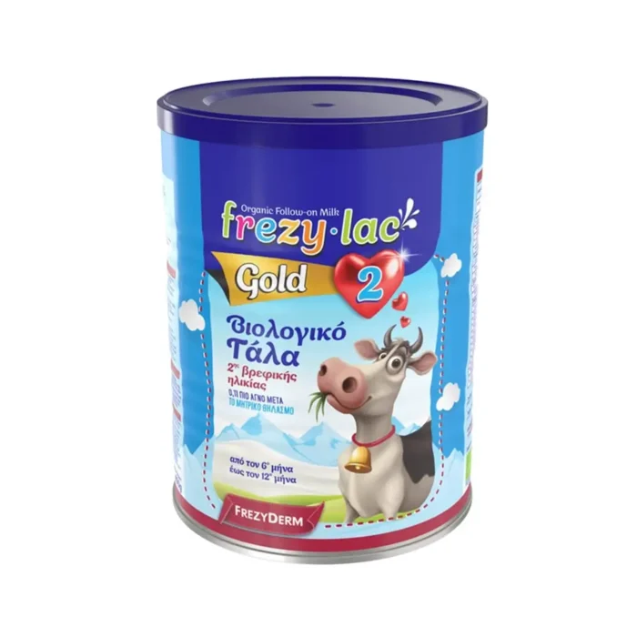 FREZYDERM FREZYLAC Gold 2 Βιολογικό Αγελαδινό Γάλα για Βρέφη 6 έως 12 Μηνών - 400gr - Image 1