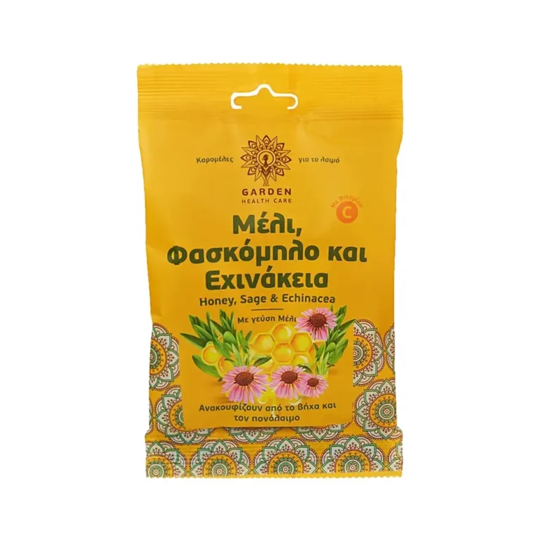 GARDEN Καραμέλες για το Λαιμό Μέλι,Φασκόμηλο & Εχινάκεια - 60gr