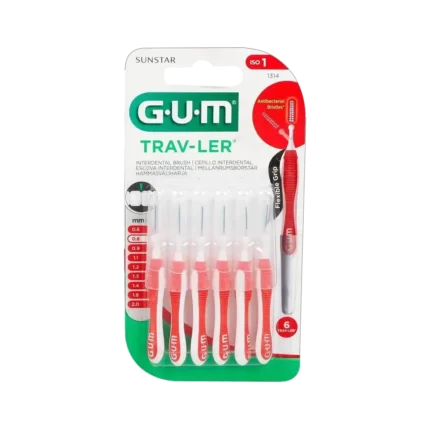 GUM TRAV-LER Interdental Brush 0.8mm (1314) - 6 τεμάχια