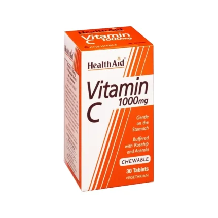 HEALTH AID Vitamin C 1000mg Chewable - 30 Μασώμενα Δισκία