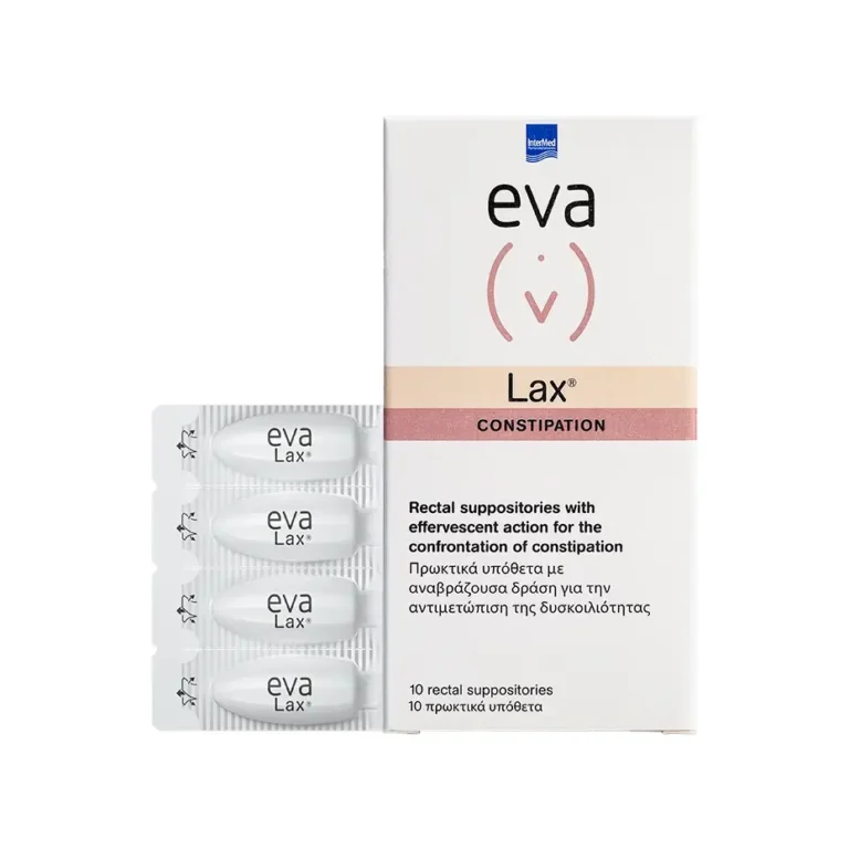 INTERMED EVA LAX Constipation Υπόθετα για Δυσκοιλιότητα με Χαμομήλι - 10 υπόθετα