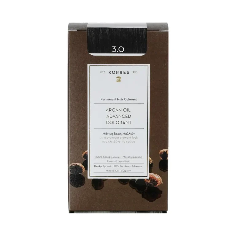 KORRES ARGAN OIL Βαφή Μαλλιών 3.0 Καστανό Σκούρο