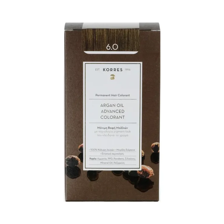 KORRES ARGAN OIL Βαφή Μαλλιών 6.0 Ξανθό Σκούρο Φυσικό