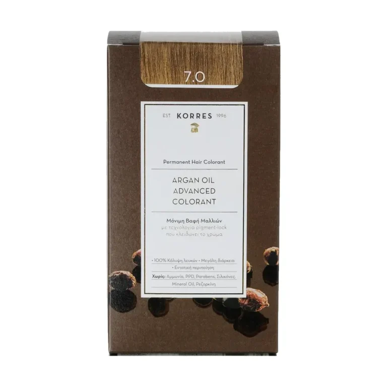 KORRES ARGAN OIL Βαφή Μαλλιών 7.0 Ξανθό Φυσικό