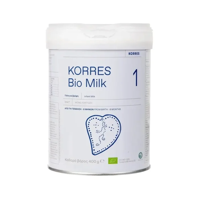 KORRES Bio Milk 1 Βιολογικό Αγελαδινό Γάλα για Βρέφη 0-6 μηνών 400gr