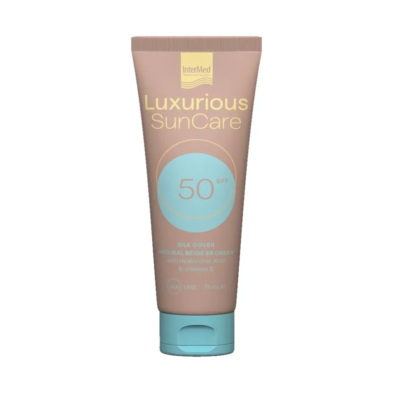 LUXURIOUS SUNCARE SILK COVER SPF50 NATURAL BAIGE 75ML