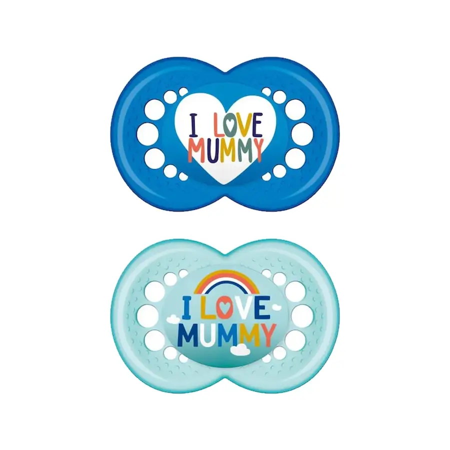 MAM-PIPILA-I-LOVE-MUMMY-BOY-2TEM (1) MAM Πιπίλες Σιλικόνης I LOVE MUMMY 16+ (2 τεμάχια)