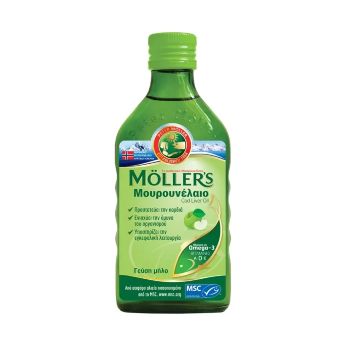 MOLLER'S Μουρουνέλαιο Γεύση Μήλο - 250ml