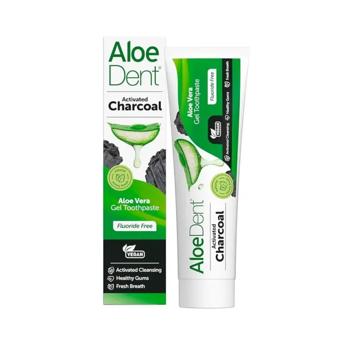 OPTIMA AloeDent Charcoal Οδοντόκρεμα με Ενεργό Άνθρακα - 100ml - Image 1