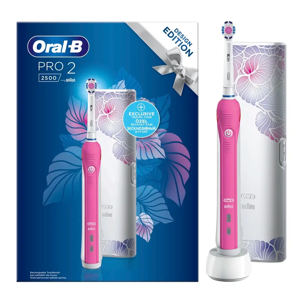 ORAL-B-PRO-2-2500-DESIGN-ROZ (1) ORAL-B Ηλεκτρική Οδοντόβουρτσα PRO 2 2500 ΡΟΖ - DESIGN EDITION με ΘΗΚΗ ΤΑΞΙΔΙΟΥ