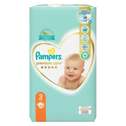 PAMPERS PREMIUMCARE NO 3 60TEM JUMBO PACK