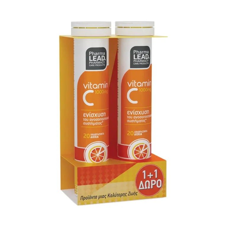 PHARMA LEAD Vitamin C 1000mg 1+1 ΔΩΡΟ (2x20 αναβράζοντα δισκία)