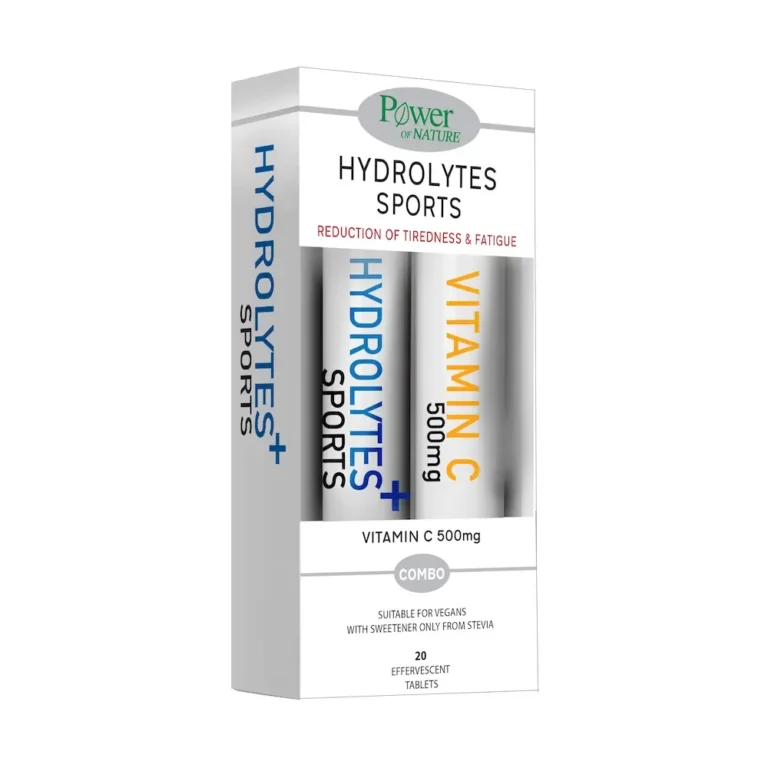 POWER HEALTH Hydrolytes Sports (20 αναβράζοντα δισκία) + Vitamin C 500mg (20 αναβρ.δισκία) ΔΩΡΟ