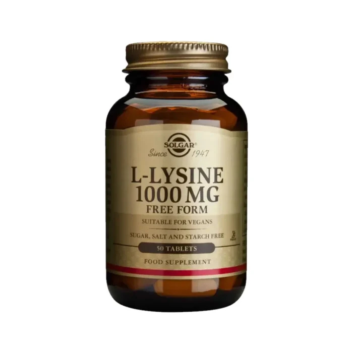 SOLGAR L-Lysine 1000mg Συμπλήρωμα Διατροφής για την ανάπτυξη & επιδιόρθωση των ιστών - 50tabs