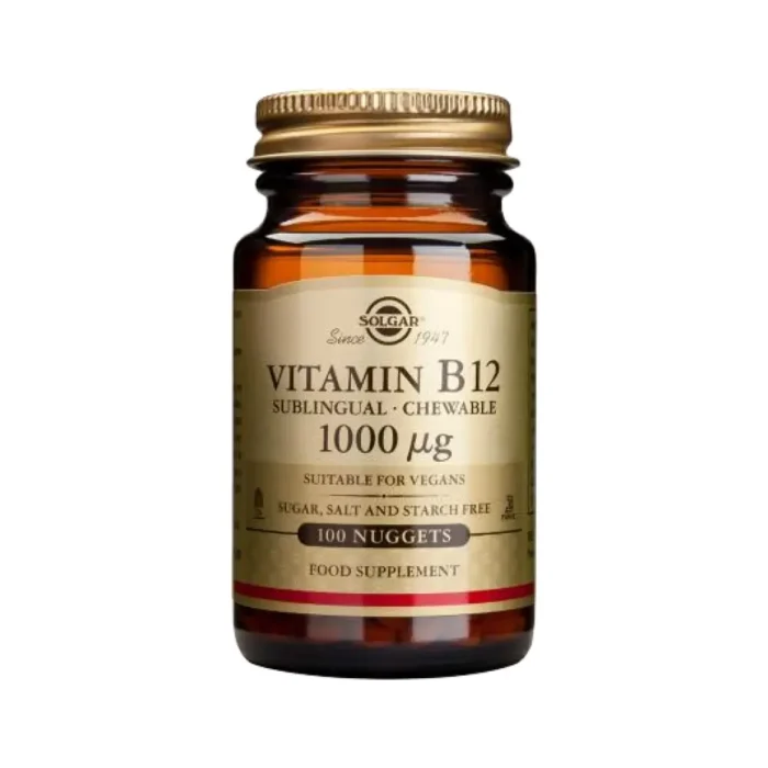 SOLGAR - Vitamin B12 1000μg Nuggets - 100 υπογλώσσια δισκία