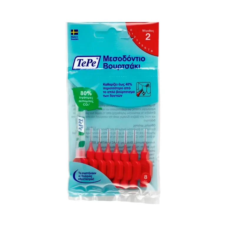 TEPE Μεσοδόντια Βουρτσάκια 0.5 mm Κόκκινα - 8 τεμάχια
