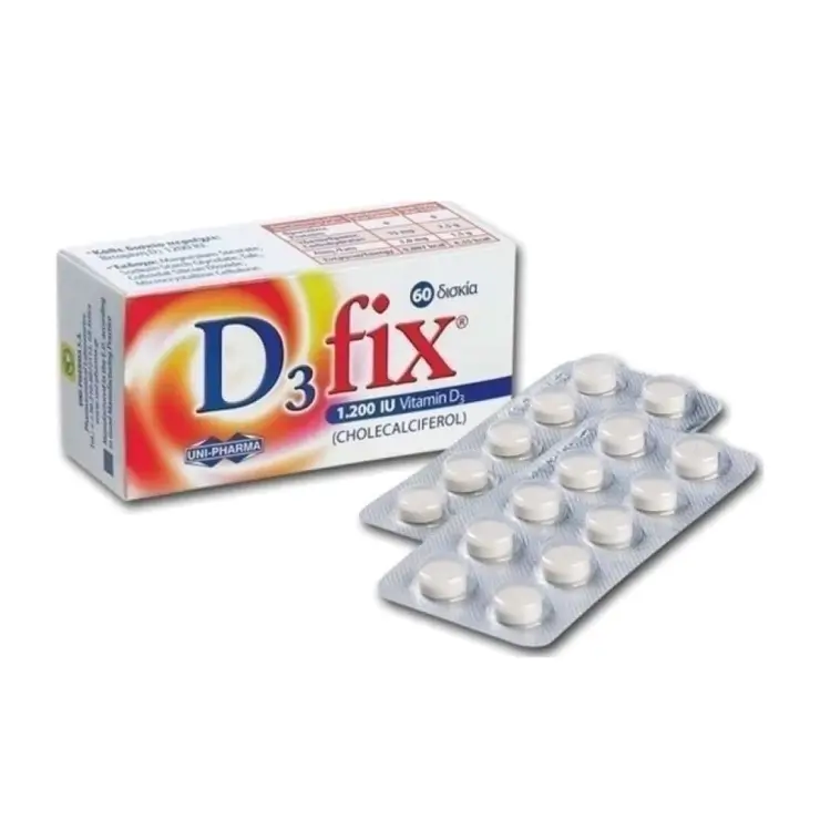UBIPHARMA-D3-FIX-1200IU-60tabs (1) UNIPHARMA D3 FIX 1200 iu - 60 ταμπλέτες - Image 1
