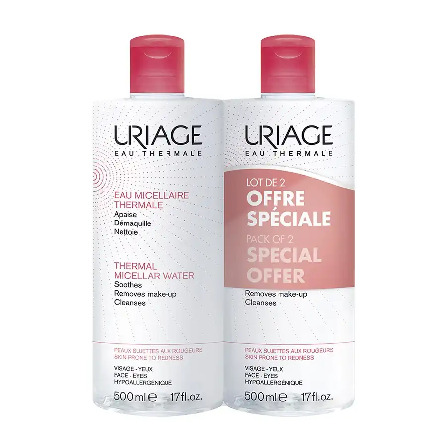 URIAGE-MICELLAIRE-SENSTITIVE-2X500ML URIAGE EAU MICELLAIRE SENSITIVE 1+1 ΔΩΡΟ