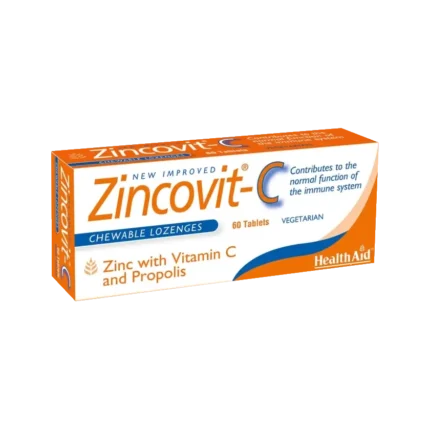 HEALTH AID Zincovit-C με Βιταμίνη C Ψευδάργυρο & Πρόπολη - 60 μασώμενες ταμπλέτες