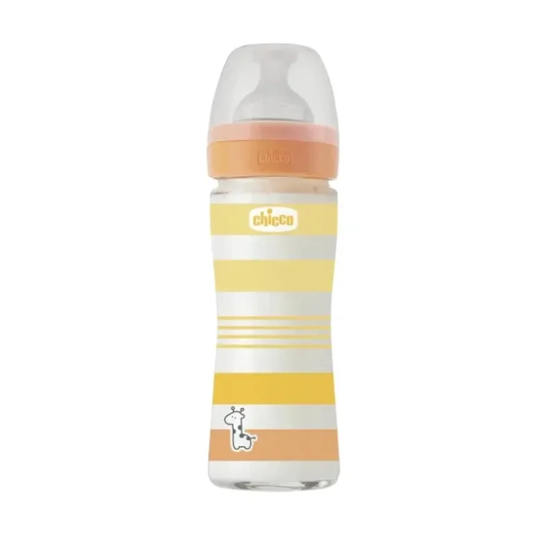 CHICCO Μπιμπερό Γυάλινο Θηλή Σιλικόνης 0+ (240ml)