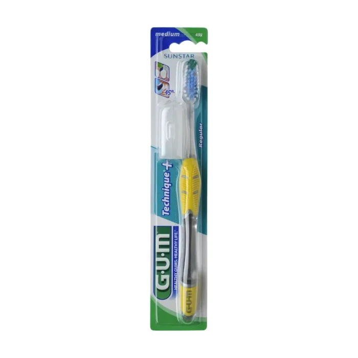 GUM Οδοντόβουρτσα Technique+ 492 Medium με Καπάκι - 1 τεμάχιο - Image 1