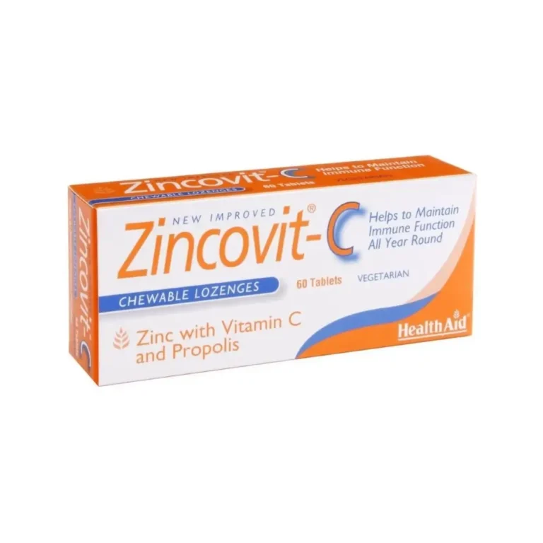 HEALTH AID Zincovit-C με Βιταμίνη C Ψευδάργυρο & Πρόπολη - 60 μασώμενες ταμπλέτες