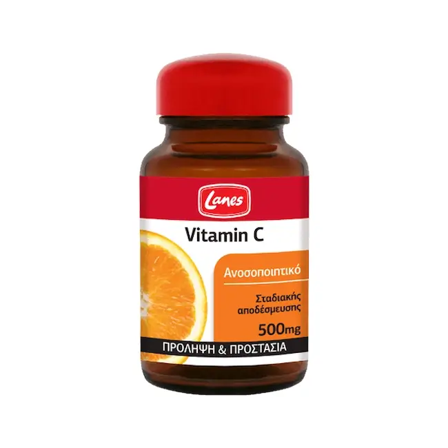 lanes-vitamin-c-500mg (1) LANES Vitamin C 500 mg Σταδιακής Αποδέσμευσης - 30 ταμπλέτες