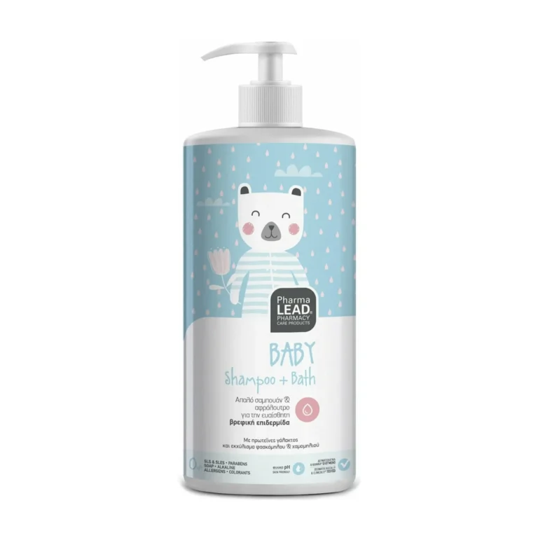 PHARMALEAD Baby Shampoo & Bath Απαλό καθαριστικό με πρωτείνες γάλακτος & χαμομήλι 1 Lit
