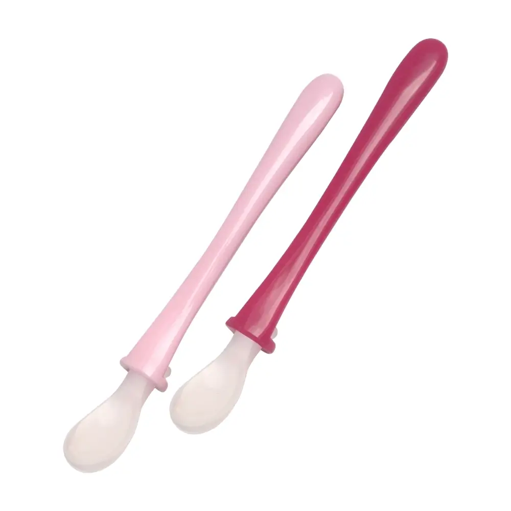 primamma-koytalakia-silikonhs-roz (1) PRIMAMMA Κουταλάκια Σιλικόνης για Μωρά 6+ μηνών (2 τεμάχια) - Image 1