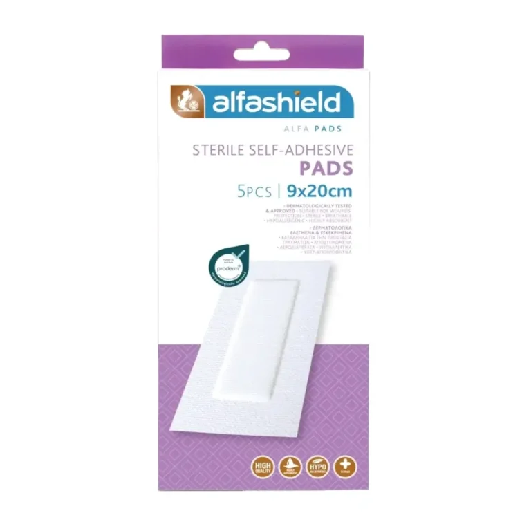 alfashield αυτοκολλητεσ γαζες 9χ20