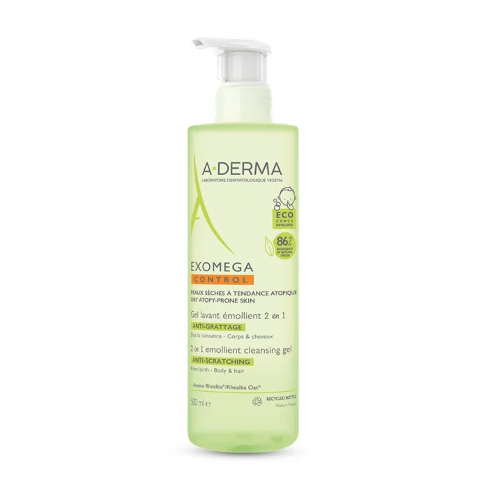 aderma exomega control emollient gel 2 σε 1 500ml