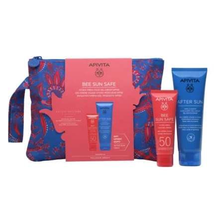 APIVITA Bee Sun Safe Ενυδατική Αντηλιακή Cream-Gel προσώπου SPF50 (50ml) + Κρέμα After Sun για πρόσωπο & σώμα (100ml) ΔΩΡΟ