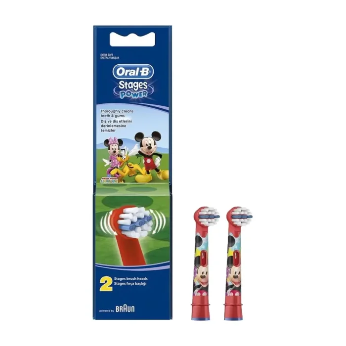 ORAL-B Ανταλλακτικές Κεφαλές Ηλεκτρικής Παιδικής Οδοντόβουρτσας MICKEY – 2 τεμάχια - Image 1