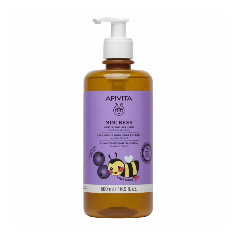 APIVITA MINI BEES ΠΑΙΙΚΟ ΣΑΜΠΟΥΑΝ ΜΕ ΜΥΤΡΙΛΟ ΚΑΙ ΜΕΛΙ 500ML