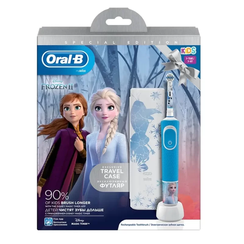 oral-b ηλεκτρικη οδοντοβουρτσα frozen με θηκη ταξιδιου δωρο