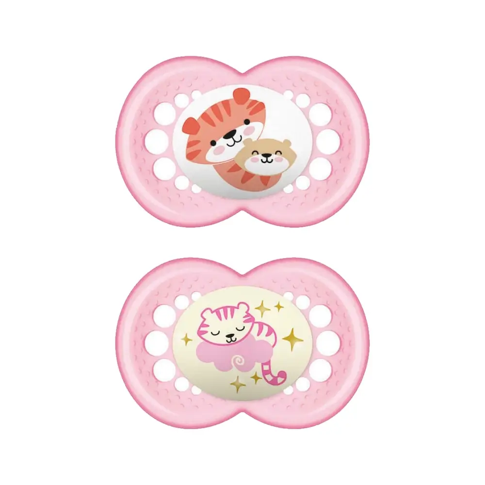 MAM-PIPILA-DAY-NIGHT-16+-2TEM MAM Πιπίλα Σιλικόνης Day & Night για μωρά 16+ μηνών (2 τεμάχια)