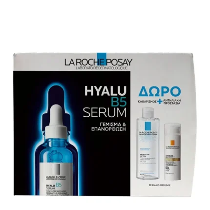LA ROCHE POSAY HYALU B5 SERUM + EAU MICELLAIRE + ANTHELIOS AGE CORRECT ΠΑΚΕΤΟ