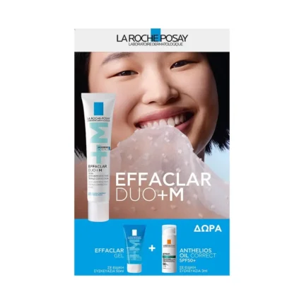 LA ROCHE POSAY Effaclar Duo [+] Κρέμα (40ml) + Effaclar Gel (50ml) + Anthelios Oil Correct Photocorrection SPF50+ (3ml) PROMO