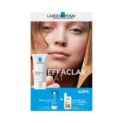 LA ROCHE POSAY Effaclar MAT Κρέμα (40ml) + Effaclar Gel (50ml) + Anthelios Oil Correct Photocorrection SPF50+ (3ml) PROMO