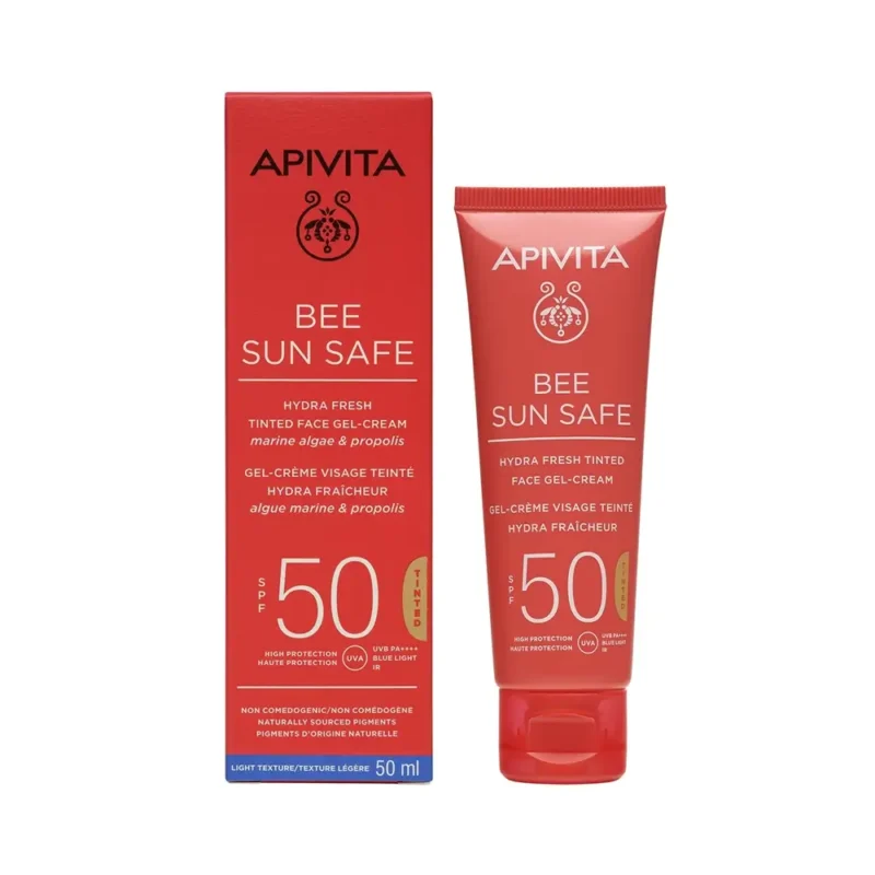 APIVITA BEE SUN SAFE HYDRA FRESH TINTED SPF50 50ML TUBE BOX 1